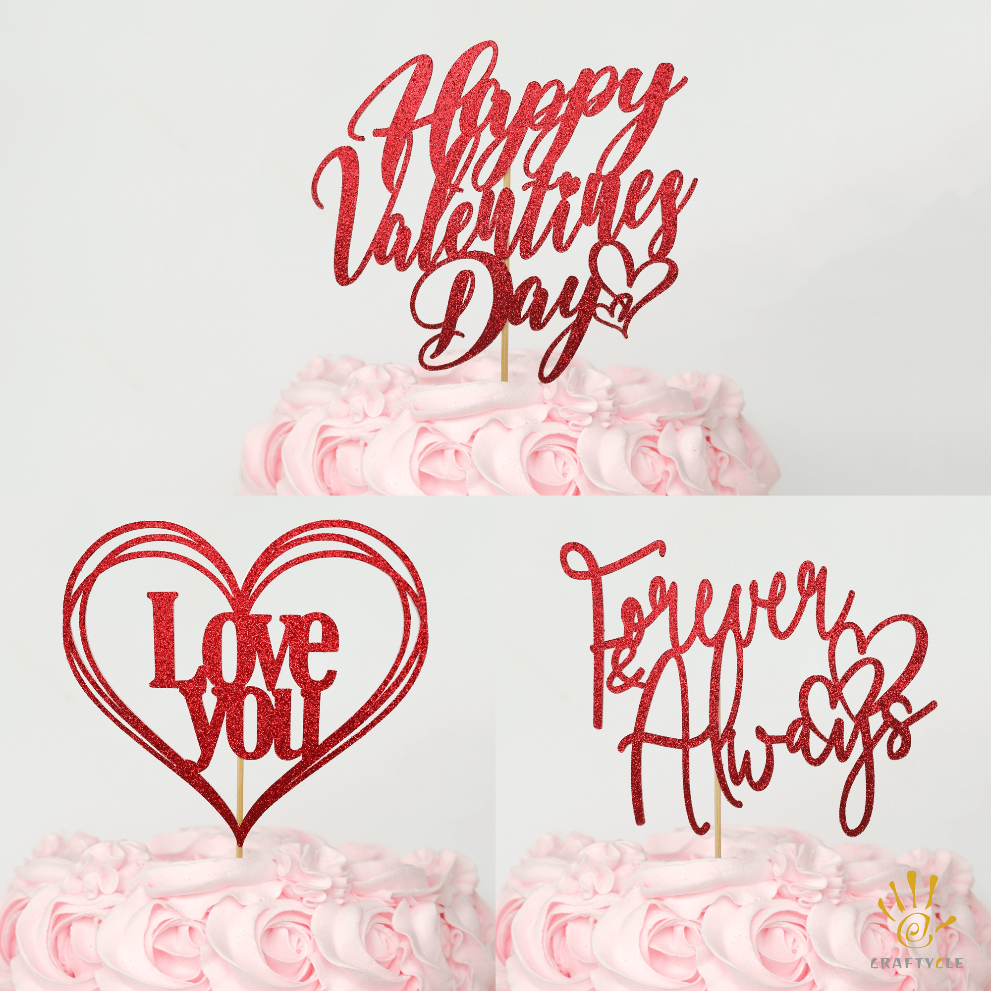 Valentine cake toppers